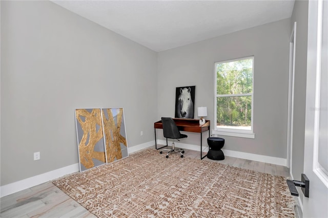 6725 SW 131st Cir, Ocala, FL 34481 - office area featuring baseboards and wood finished floors