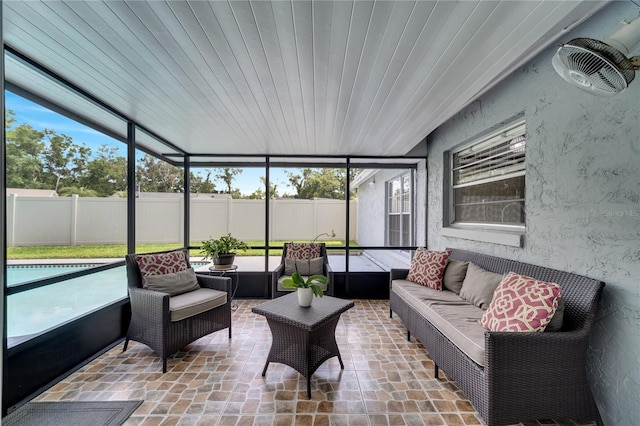 819 Haulover Dr, Altamonte Springs, FL 32714 - sunroom featuring an outdoor living space