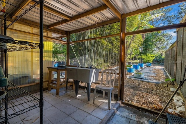 view of sunroom