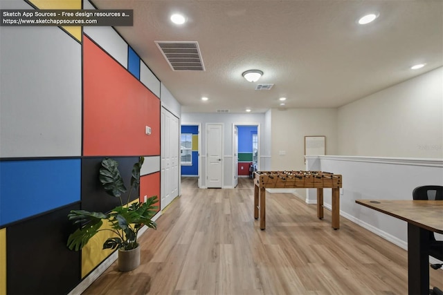 3806 Lana Ave, Davenport, FL 33897 - rec room featuring light wood-style floors and recessed lighting