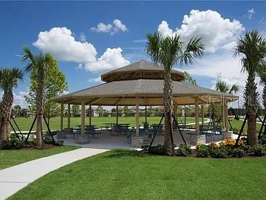 16124 Azure Key St, Winter Garden, FL 34787 - view of property's community featuring a gazebo and a lawn