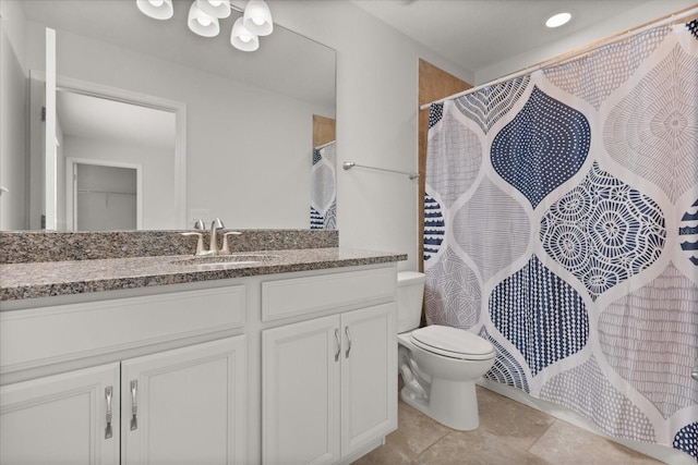 16124 Azure Key St, Winter Garden, FL 34787 - full bath with toilet, vanity, a shower with curtain, and tile patterned floors