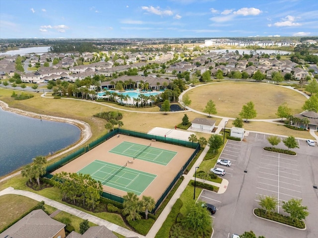 16124 Azure Key St, Winter Garden, FL 34787 - aerial view of residential area with a large body of water and a pool area