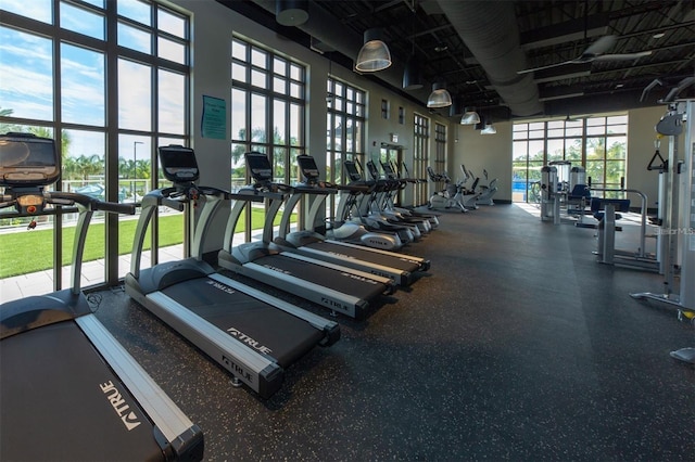 view of workout area