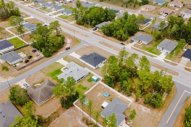 drone / aerial view with a residential view