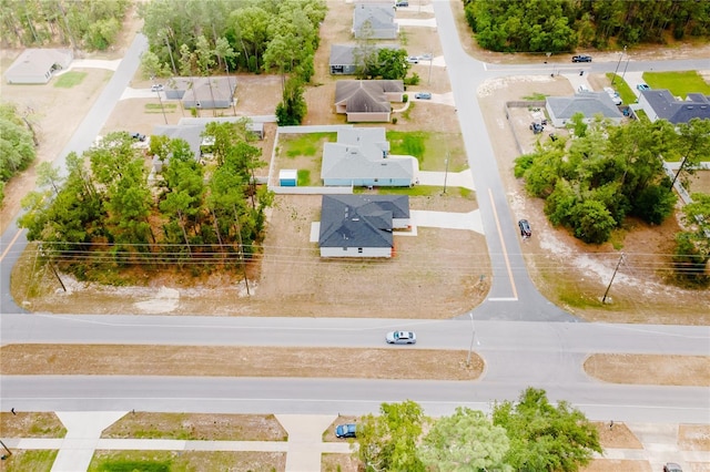 aerial view with a residential view
