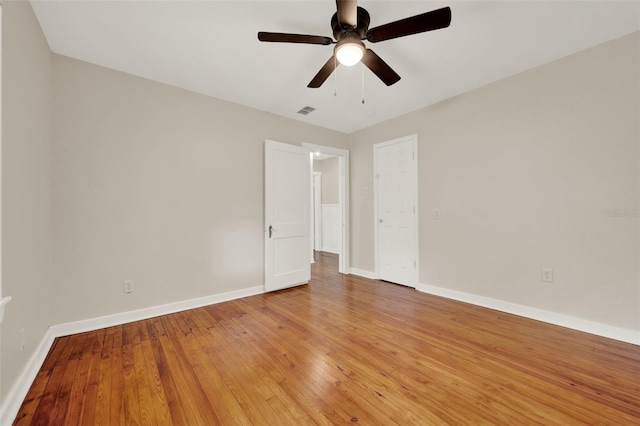 508 10th St, Saint Cloud, FL 34769 - empty room with ceiling fan and light wood-type flooring