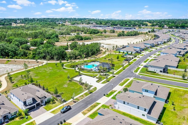 4485 Renly Ln, Clermont, FL 34711 - aerial perspective of suburban area with a pool area