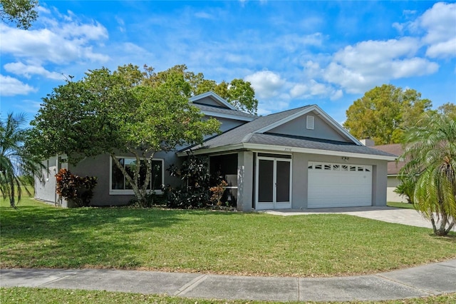 2710 Alabaster Ave, Orlando, FL 32833 - ranch-style home featuring a garage, concrete driveway, a front yard, and stucco siding