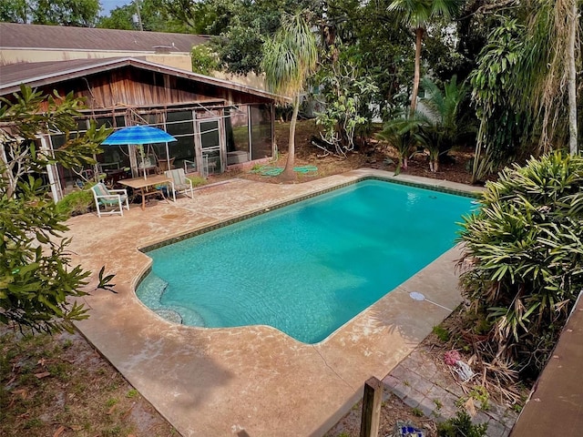 76 Oakdale St, Windermere, FL 34786 - pool with a patio and a sunroom