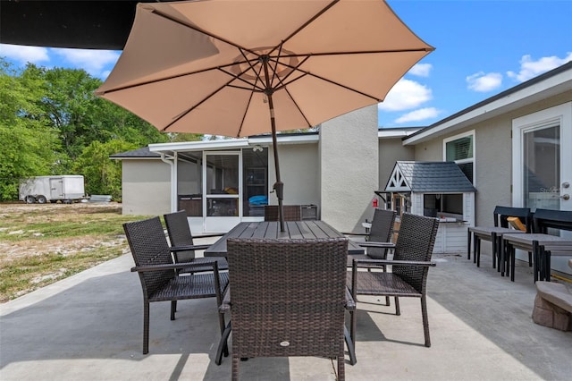 view of patio / terrace featuring outdoor dining space