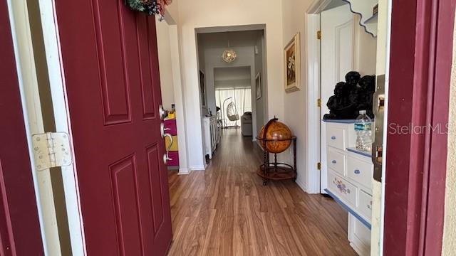 7415 Devereaux St, Reunion, FL 34747 - hall with wood finished floors