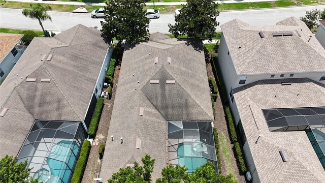 7415 Devereaux St, Reunion, FL 34747 - view from above of property featuring a pool