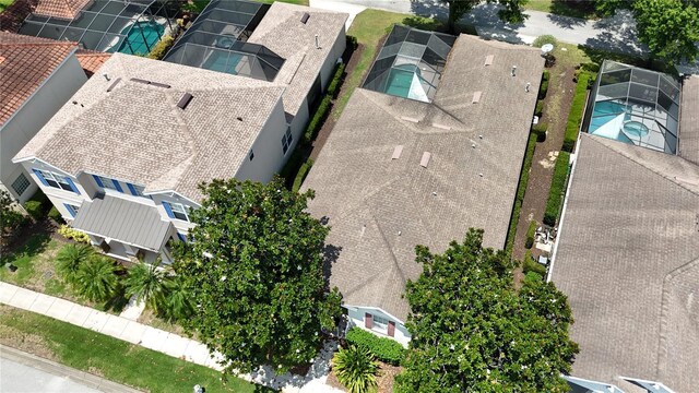 7415 Devereaux St, Reunion, FL 34747 - aerial view of residential area featuring a pool area