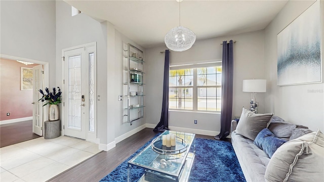 4002 Scarlet Branch Rd, Orlando, FL 32824 - living room with baseboards and wood finished floors