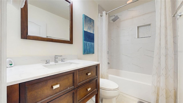 4002 Scarlet Branch Rd, Orlando, FL 32824 - bathroom with toilet, shower / bath combination with curtain, and vanity
