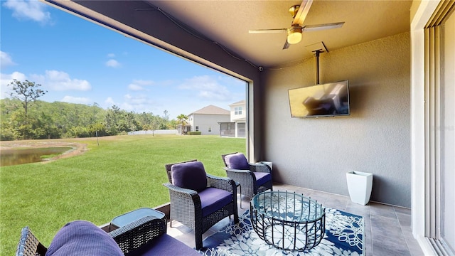 4002 Scarlet Branch Rd, Orlando, FL 32824 - view of patio with a ceiling fan