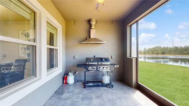 4002 Scarlet Branch Rd, Orlando, FL 32824 - sunroom / solarium with a water view