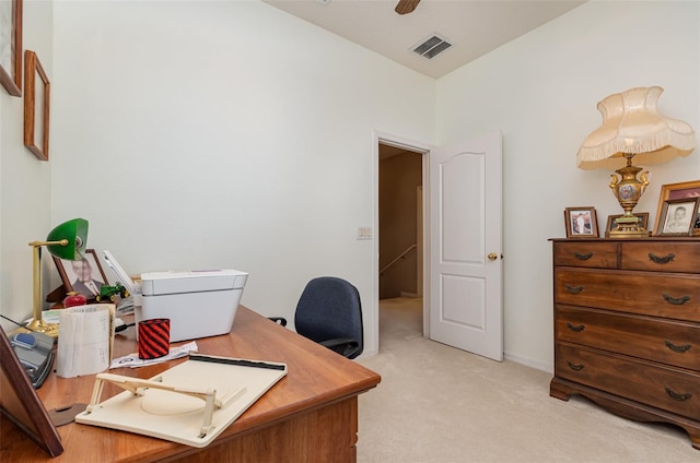3321 San Jacinto Cir Unit 116, Sanford, FL 32771 - office with light colored carpet and a ceiling fan