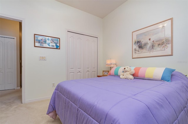 3321 San Jacinto Cir Unit 116, Sanford, FL 32771 - bedroom with light carpet, a closet, and baseboards