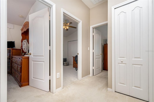 3321 San Jacinto Cir Unit 116, Sanford, FL 32771 - corridor featuring light colored carpet and lofted ceiling