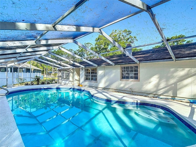 21940 Dupree Dr, Land O Lakes, FL 34639 - view of pool featuring a fenced in pool, a lanai, and a patio area