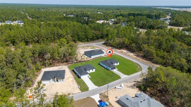 6257 SW 153 Rd Ln, Ocala, FL 34473 - bird's eye view with a forest view