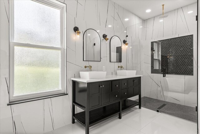 16500 Magnolia Terrace Blvd, Montverde, FL 34756 - full bathroom with a marble finish shower and double vanity