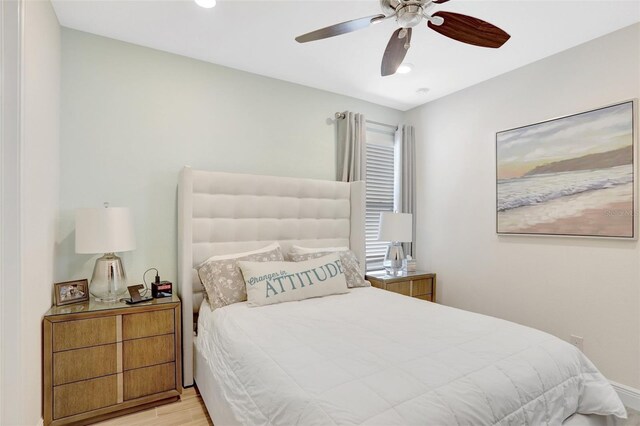 8044 Lost Shaker Ln, Kissimmee, FL 34747 - bedroom with wood finished floors, recessed lighting, and a ceiling fan