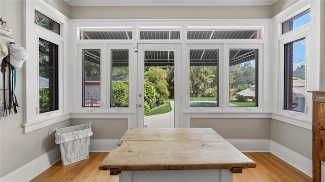 sunroom featuring a wealth of natural light