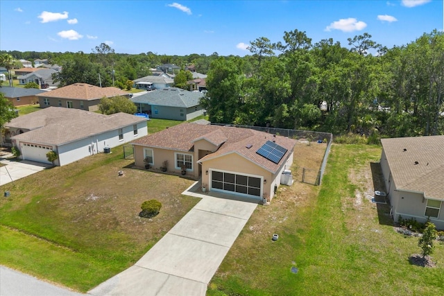 aerial view featuring a residential view