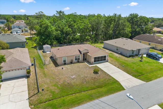 birds eye view of property featuring a residential view