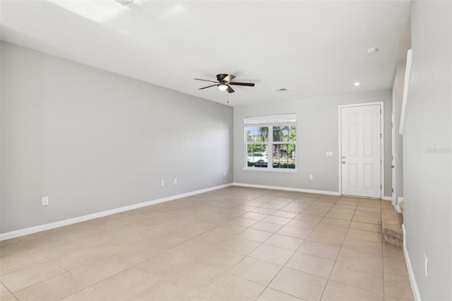 6013 Blue Lily Way, Winter Garden, FL 34787 - unfurnished room with ceiling fan, light tile patterned flooring, and recessed lighting