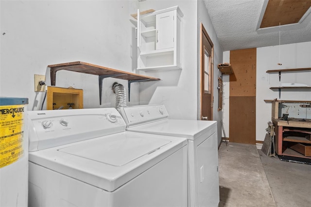 1105 Mill Run Cir, Apopka, FL 32703 - washroom featuring attic access, washing machine and dryer, and a textured ceiling
