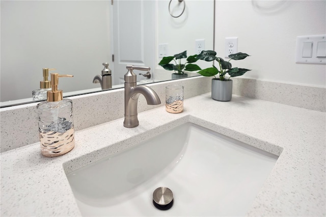 interior details featuring vanity