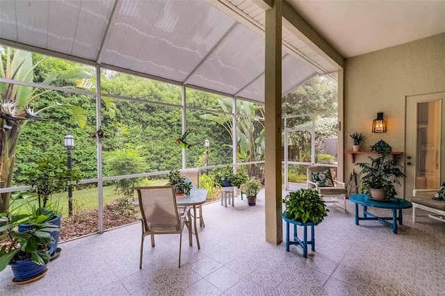 view of sunroom
