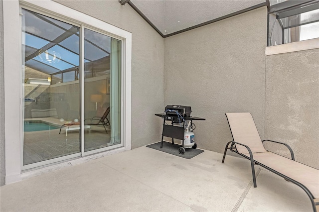 9025 Dogleg Dr, Davenport, FL 33896 - view of patio / terrace featuring a lanai