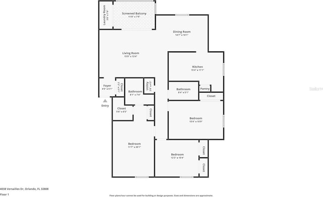 4038 Versailles Dr Unit 4038C, Orlando, FL 32808 - plan
