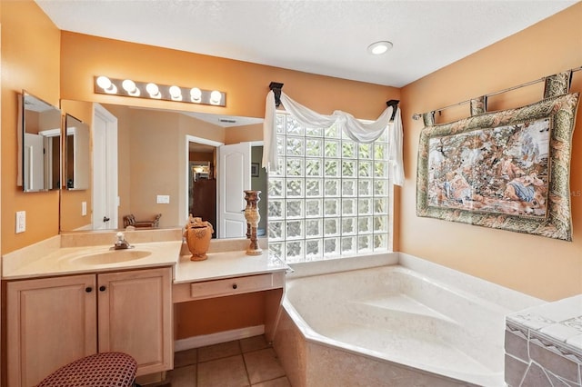 1714 Sweetwater W Cir, Apopka, FL 32712 - full bath featuring a bath, vanity, and tile patterned flooring