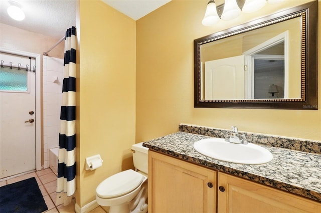 1714 Sweetwater W Cir, Apopka, FL 32712 - full bath featuring shower / bath combo, vanity, tile patterned flooring, and toilet