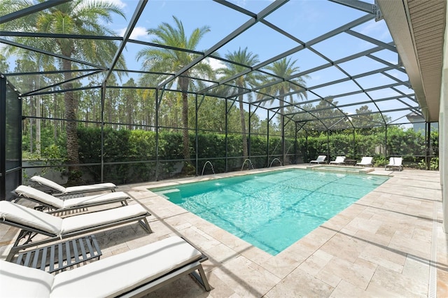 8017 Chilton Dr, Orlando, FL 32836 - outdoor pool featuring a patio area and a lanai