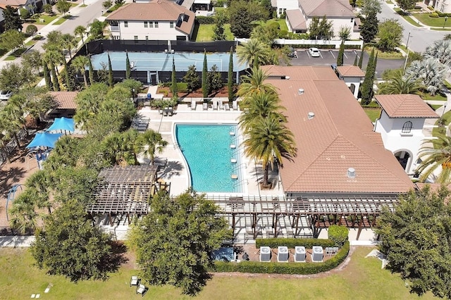 8017 Chilton Dr, Orlando, FL 32836 - aerial view of residential area featuring a pool