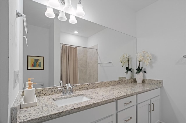 15242 Sunny Day Dr, Bradenton, FL 34211 - bathroom with curtained shower and vanity