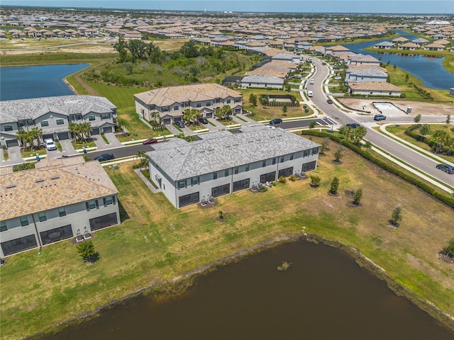 15242 Sunny Day Dr, Bradenton, FL 34211 - bird's eye view featuring a residential view and a water view