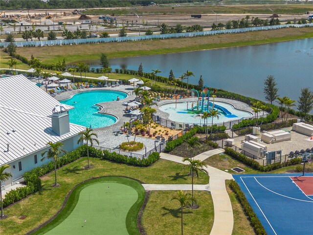 15242 Sunny Day Dr, Bradenton, FL 34211 - aerial view featuring a water view
