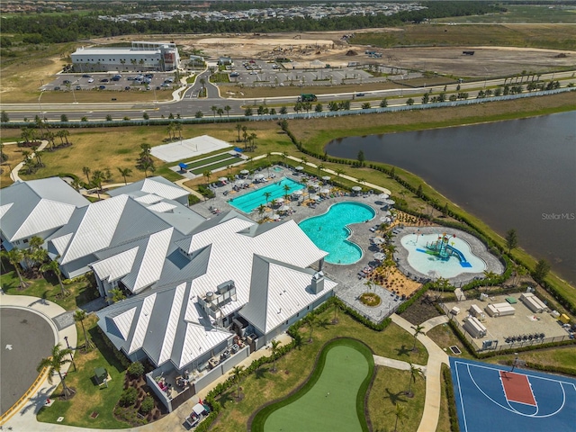 15242 Sunny Day Dr, Bradenton, FL 34211 - drone / aerial view featuring a water view