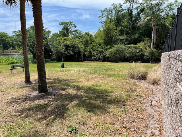 view of green lawn