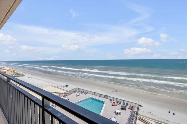 4139 S Atlantic Ave Unit B707, New Smyrna Beach, FL 32169 - water view featuring a view of the beach