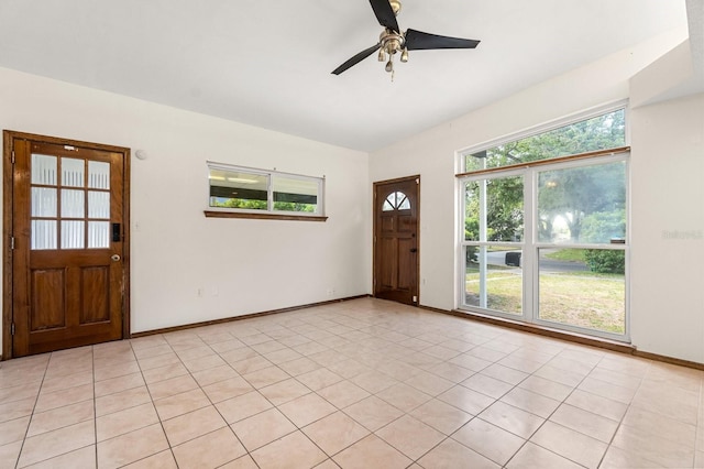 6021 Navajo Way, Orlando, FL 32807 - foyer featuring ceiling fan and baseboards
