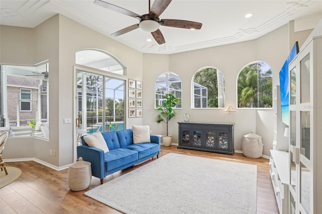 336 Plantation Club Dr, Debary, FL 32713 - sunroom / solarium featuring a healthy amount of sunlight, recessed lighting, and wood finished floors